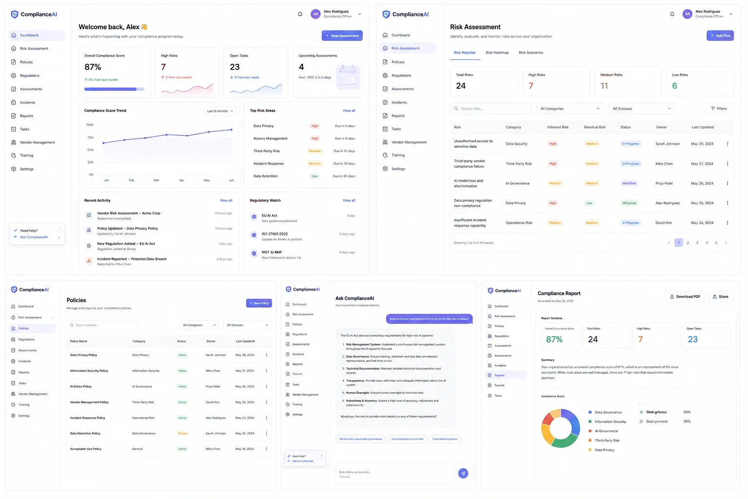 ComplianceAI interface
