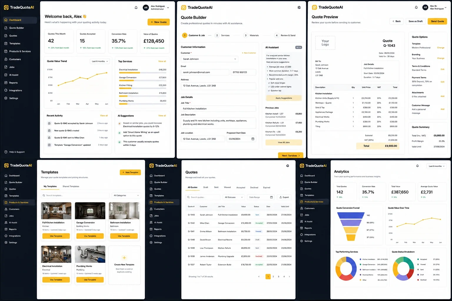 TradeQuoteAI interface preview